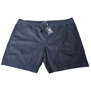 NWT Psycho Bunny Shorts Mens 3XL Navy Isles Embroidered Logo Elastic Waist‎